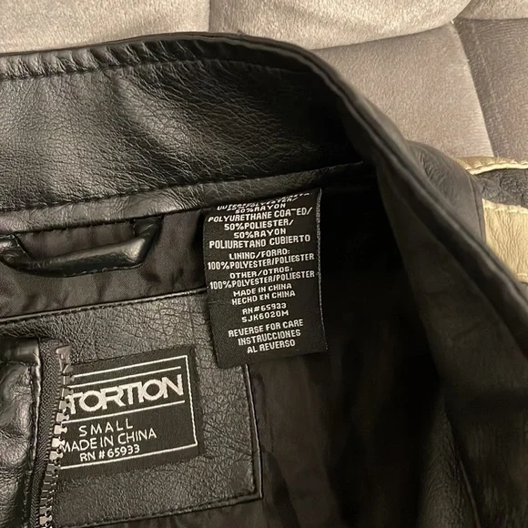 Vegan leather men’s small jacket - Picture 3 of 7